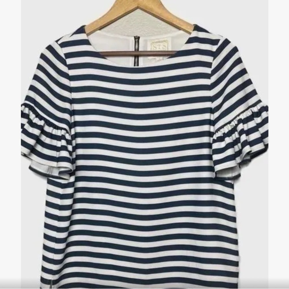 Sail to sable navy/white striped SS shirt SizeS